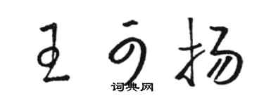 骆恒光王可扬草书个性签名怎么写