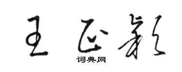 骆恒光王正颖草书个性签名怎么写