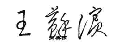 骆恒光王苏滨草书个性签名怎么写