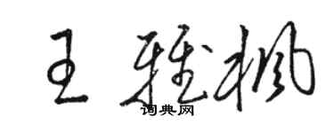 骆恒光王雅枫草书个性签名怎么写