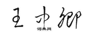 骆恒光王中卿草书个性签名怎么写