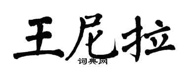 翁闿运王尼拉楷书个性签名怎么写