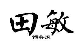 翁闿运田敏楷书个性签名怎么写