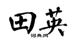 翁闿运田英楷书个性签名怎么写