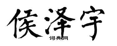 翁闿运侯泽宇楷书个性签名怎么写