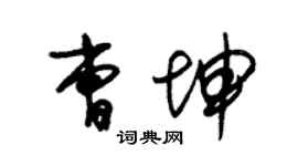 朱锡荣曹坤草书个性签名怎么写