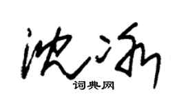 朱锡荣沈冰草书个性签名怎么写