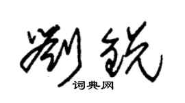 朱锡荣刘锐草书个性签名怎么写