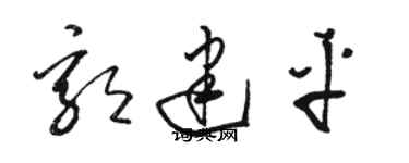 骆恒光郭建平草书个性签名怎么写