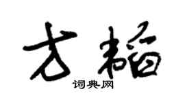 朱锡荣方韬草书个性签名怎么写