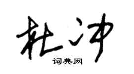 朱锡荣杜冲草书个性签名怎么写