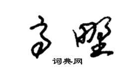 朱锡荣高野草书个性签名怎么写