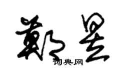 朱锡荣郑昱草书个性签名怎么写