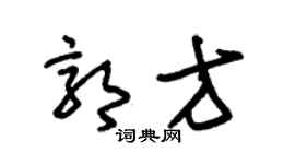 朱锡荣郭方草书个性签名怎么写