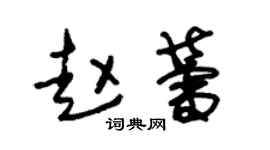 朱锡荣赵蕾草书个性签名怎么写