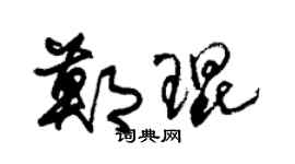 朱锡荣郑琨草书个性签名怎么写