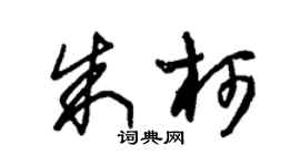 朱锡荣朱柯草书个性签名怎么写