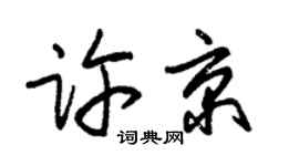 朱锡荣许京草书个性签名怎么写