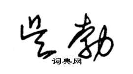 朱锡荣吴勃草书个性签名怎么写