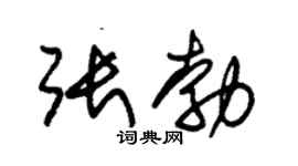 朱锡荣张勃草书个性签名怎么写