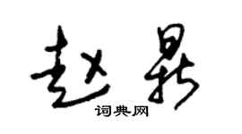 朱锡荣赵鼎草书个性签名怎么写