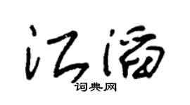 朱锡荣江滔草书个性签名怎么写