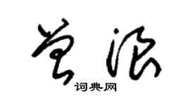 朱锡荣曾浪草书个性签名怎么写