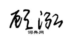 朱锡荣顾泓草书个性签名怎么写