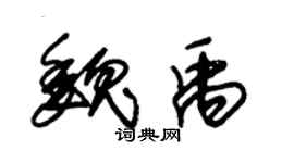 朱锡荣魏禹草书个性签名怎么写