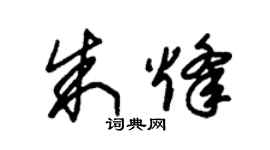 朱锡荣朱烽草书个性签名怎么写