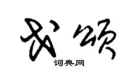 朱锡荣戈颂草书个性签名怎么写