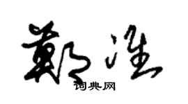 朱锡荣郑准草书个性签名怎么写