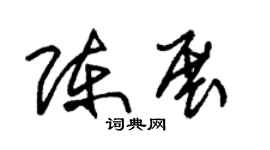 朱锡荣陈展草书个性签名怎么写