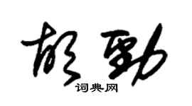 朱锡荣胡劲草书个性签名怎么写