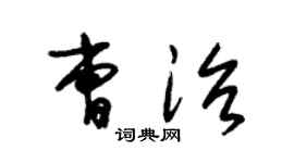 朱锡荣曹治草书个性签名怎么写