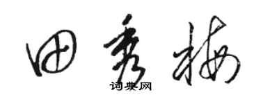 骆恒光田秀梅草书个性签名怎么写