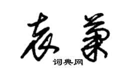 朱锡荣袁菊草书个性签名怎么写