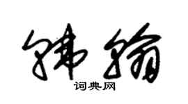 朱锡荣韩翰草书个性签名怎么写