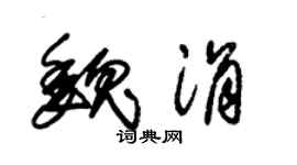 朱锡荣魏涓草书个性签名怎么写