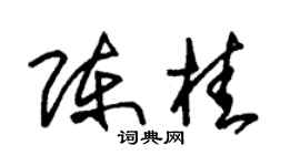 朱锡荣陈桂草书个性签名怎么写