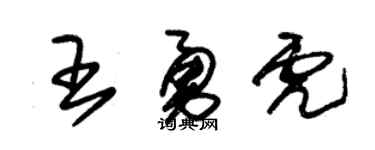 朱锡荣王勇虎草书个性签名怎么写