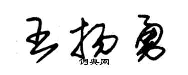 朱锡荣王扬勇草书个性签名怎么写