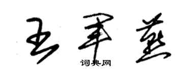 朱锡荣王军燕草书个性签名怎么写