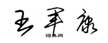 朱锡荣王军康草书个性签名怎么写