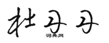 骆恒光杜丹丹草书个性签名怎么写