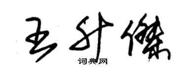 朱锡荣王升杰草书个性签名怎么写