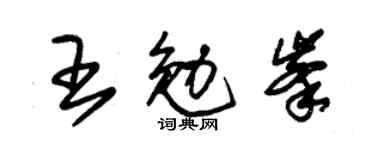 朱锡荣王勉峰草书个性签名怎么写