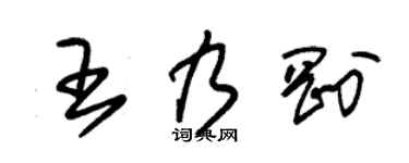 朱锡荣王乃刚草书个性签名怎么写