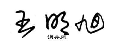 朱锡荣王明旭草书个性签名怎么写