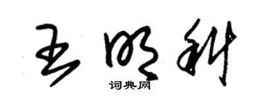 朱锡荣王明科草书个性签名怎么写